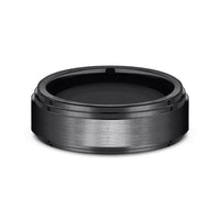 The Cadet Men's Wedding Band in Black Titanium - 8mm Width by Forge
