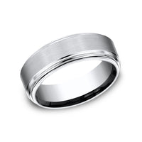 The Cadet Men's Wedding Band in White Cobalt - 8mm Width by Forge