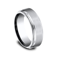 The Cadet Men's Wedding Band in White Cobalt - 8mm Width by Forge