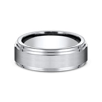 The Cadet Men's Wedding Band in White Cobalt - 8mm Width by Forge