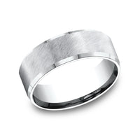 The Caesar Men's Wedding Band in White Cobalt - 8mm Width by Forge