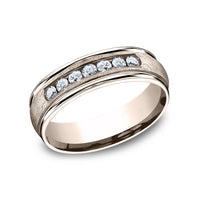 The Cambridge Men's Wedding Band in 14K Rose Gold - 6.5mm Width by Benchmark