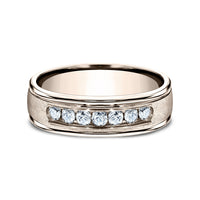 The Cambridge Men's Wedding Band in 14K Rose Gold - 6.5mm Width by Benchmark