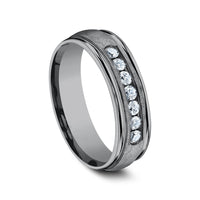 The Cambridge Men's Wedding Band in Grey Tantalum - 6.5mm Width by Tantalum