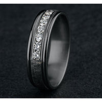 The Cambridge Men's Wedding Band in Grey Tantalum - 6.5mm Width by Tantalum