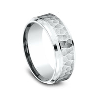 The Camino Men's Wedding Band in 14K White Gold - 8mm Width by Benchmark
