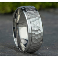 The Camino Men's Wedding Band in 14K White Gold - 8mm Width by Benchmark