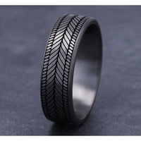 The Caprio Men's Wedding Band in Grey Tantalum - 7mm Width by Tantalum