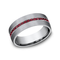 The Cardinal Men's Wedding Band in Grey Tantalum - 7.5mm Width by Tantalum