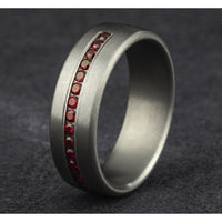 The Cardinal Men's Wedding Band in Grey Tantalum - 7.5mm Width by Tantalum