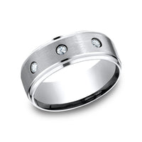 The Carter Men's Wedding Band in White Cobalt - 8mm Width by Forge