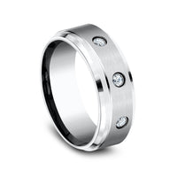 The Carter Men's Wedding Band in White Cobalt - 8mm Width by Forge