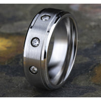The Carter Men's Wedding Band in White Cobalt - 8mm Width by Forge