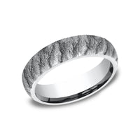 The Cascade Men's Wedding Band in White Cobalt - 6mm Width by Forge