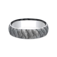 The Cascade Men's Wedding Band in White Cobalt - 6mm Width by Forge