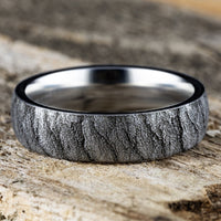 The Cascade Men's Wedding Band in White Cobalt - 6mm Width by Forge