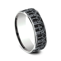 The Cathedral Men's Wedding Band in 14K White Gold - 7mm Width by Benchmark