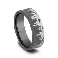 The Cedar Men's Wedding Band in Darkened Tantalum - 8mm Width by Tantalum