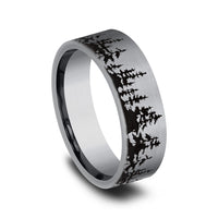 The Cedar Men's Wedding Band in Grey Tantalum - 8mm Width by Tantalum