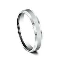 The Chancellor Men's Wedding Band in 14K White Gold - 4mm Width by Benchmark