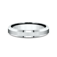 The Chancellor Men's Wedding Band in 14K White Gold - 4mm Width by Benchmark