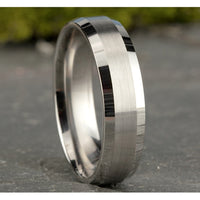 The Chancellor Men's Wedding Band in 14K White Gold - 6mm Width by Benchmark