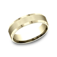 The Chancellor Men's Wedding Band in 14K Yellow Gold - 6mm Width by Benchmark