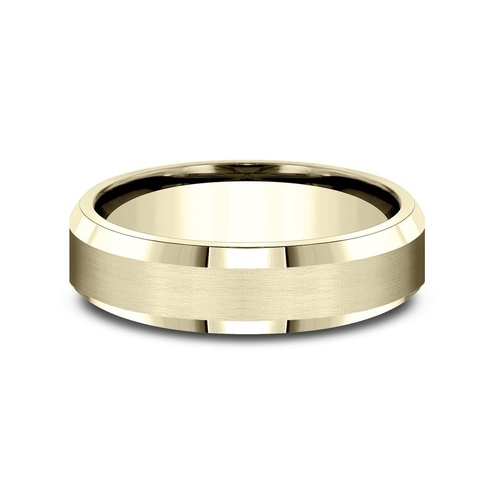 The Chancellor Men's Wedding Band in 14K Yellow Gold - 6mm Width by Benchmark