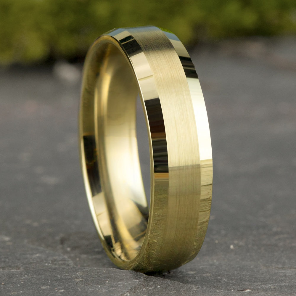 The Chancellor Men's Wedding Band in 14K Yellow Gold - 6mm Width by Benchmark