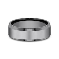 The Chancellor Men's Wedding Band in Darkened Tantalum - 7mm Width by Tantalum