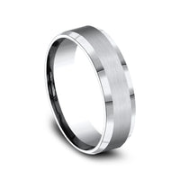 The Chancellor Men's Wedding Band in White Cobalt - 6mm Width by Forge