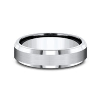 The Chancellor Men's Wedding Band in White Cobalt - 6mm Width by Forge