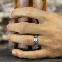 The Chancellor Men's Wedding Band in White Cobalt - 6mm Width by Forge