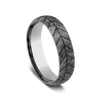 The Chevron Men's Wedding Band in Tungsten - 6mm Width by Forge