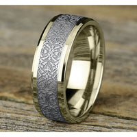 The Conquerer Men's Wedding Band in 14K Yellow and White Gold - 8mm Width by Benchmark