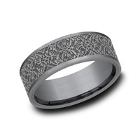 The Conquerer Men's Wedding Band in Grey Tantalum - 7mm Width by Tantalum
