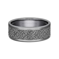 The Conquerer Men's Wedding Band in Grey Tantalum - 7mm Width by Tantalum