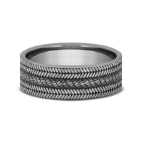The Cordovan Men's Wedding Band in Grey Tantalum - 7mm Width by Tantalum