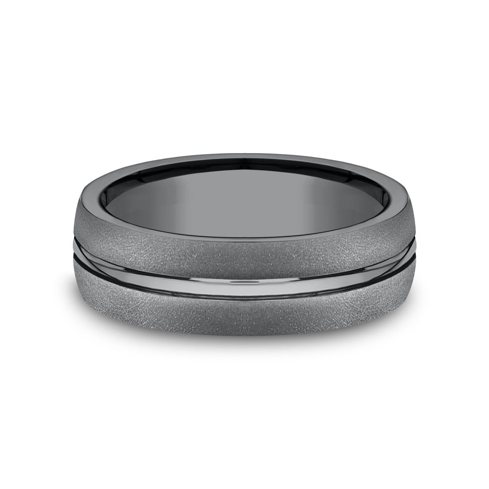 The Corporal Men's Wedding Band in Tantalum - 6.5mm Width by Tantalum