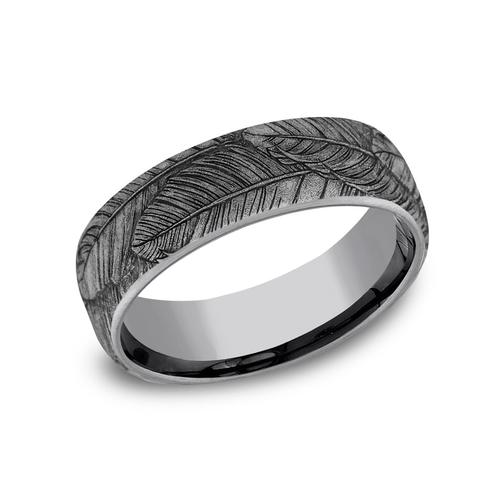 The Covey Men's Wedding Band in Grey Tantalum - 6.5mm Width by Brook and Branch
