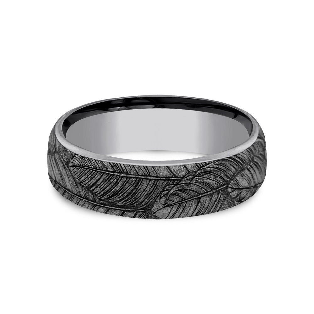 The Covey Men's Wedding Band in Grey Tantalum - 6.5mm Width by Brook and Branch