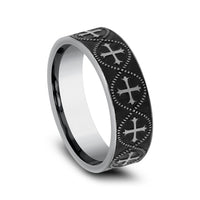 The Crusader Men's Wedding Band in Tungsten - 7mm Width by Forge