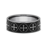 The Crusader Men's Wedding Band in Tungsten - 7mm Width by Forge