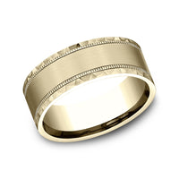 The Denver Men's Wedding Band in 14K Yellow Gold - 8mm Width by Benchmark