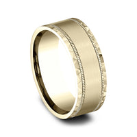 The Denver Men's Wedding Band in 14K Yellow Gold - 8mm Width by Benchmark