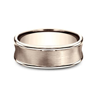 The Desoto Men's Wedding Band in 14K Rose Gold - 7.5mm Width by Benchmark