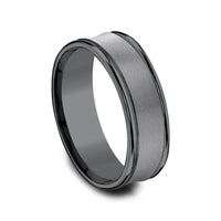 The Desoto Men's Wedding Band in Tantalum - 7.5mm Width by Tantalum