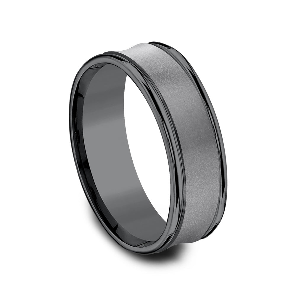 The Desoto Men's Wedding Band in Tantalum - 7.5mm Width by Tantalum