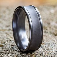 The Desoto Men's Wedding Band in Tantalum - 7.5mm Width by Tantalum