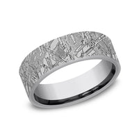 The Diablo Men's Wedding Band in Grey Tantalum - 7mm Width by Tantalum